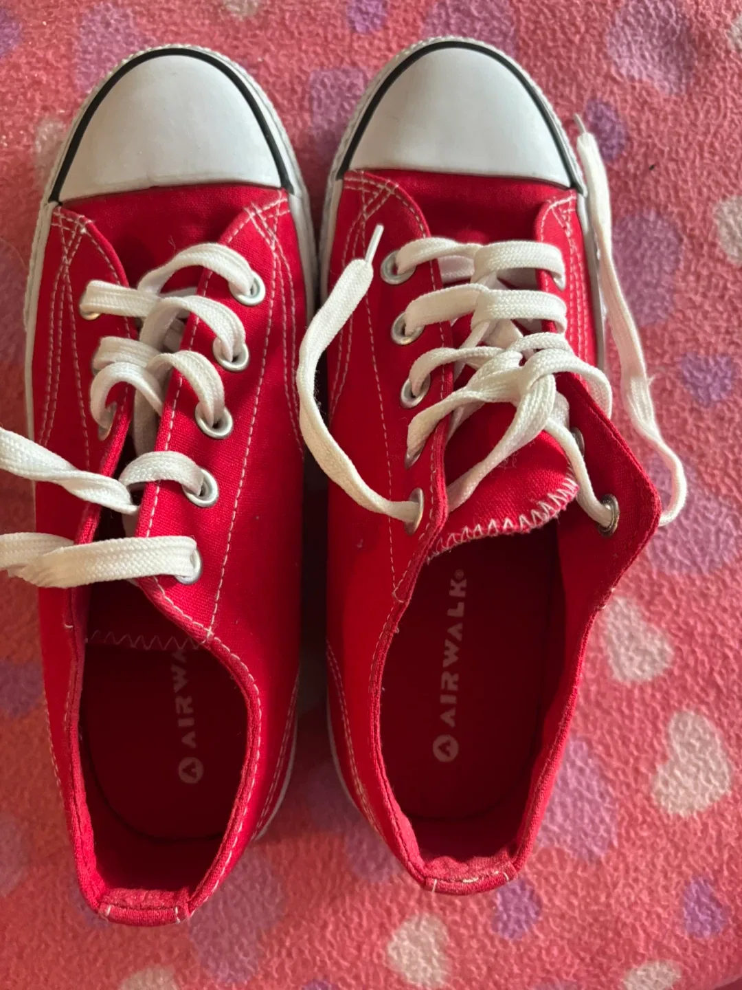 Airwalk Red Canvas Sneakers