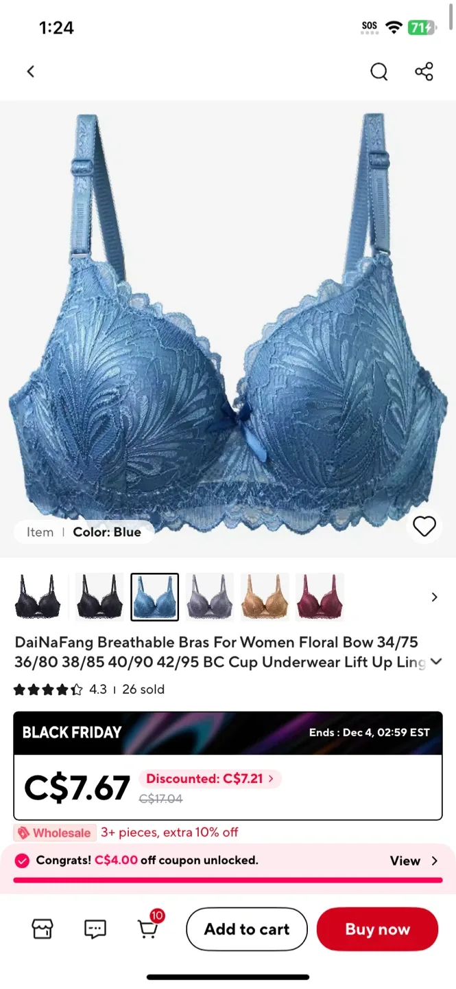 Free bras, unworn with tags