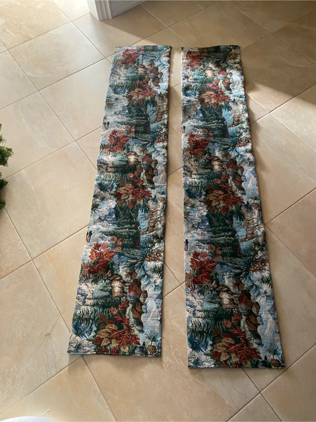 Tapestry Table Runners with Deer Design