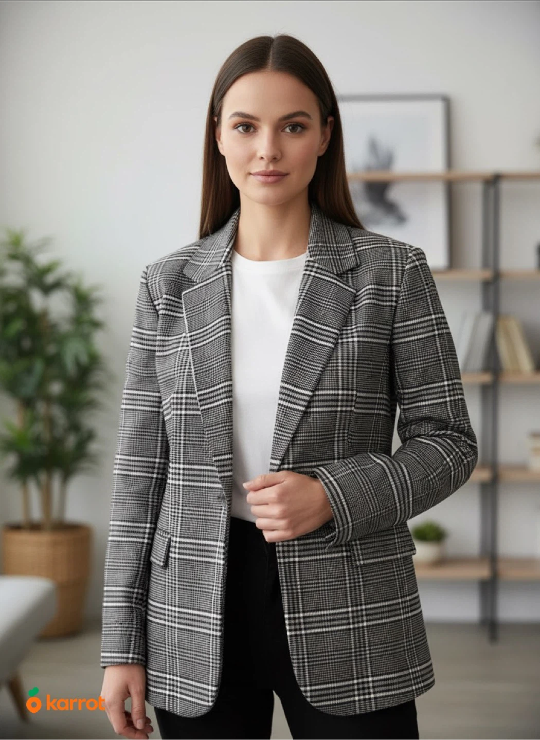 French Connection Plaid Blazer - Size S