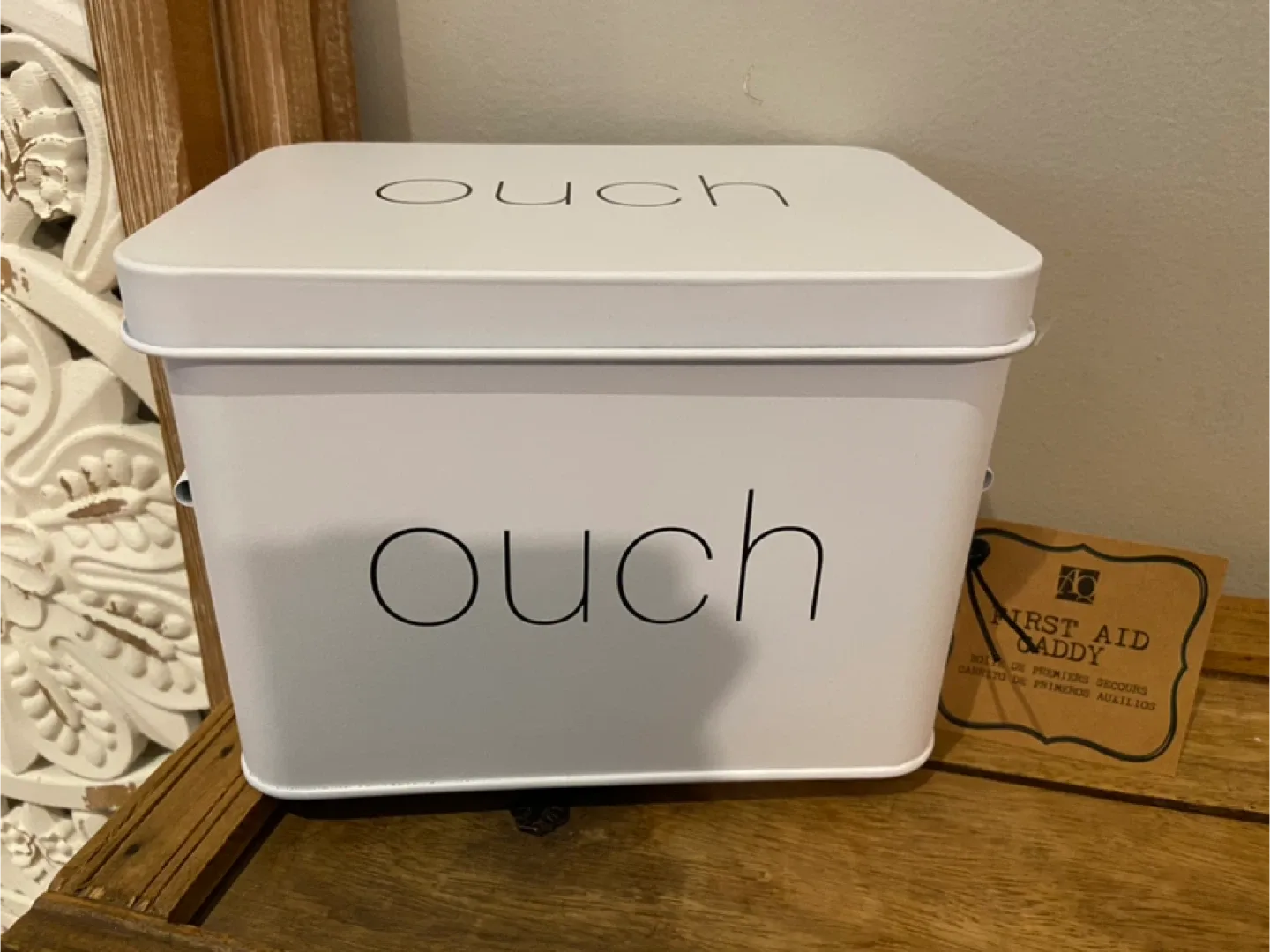 New First Aid Ouch Tin Organizer image indicator(2)
