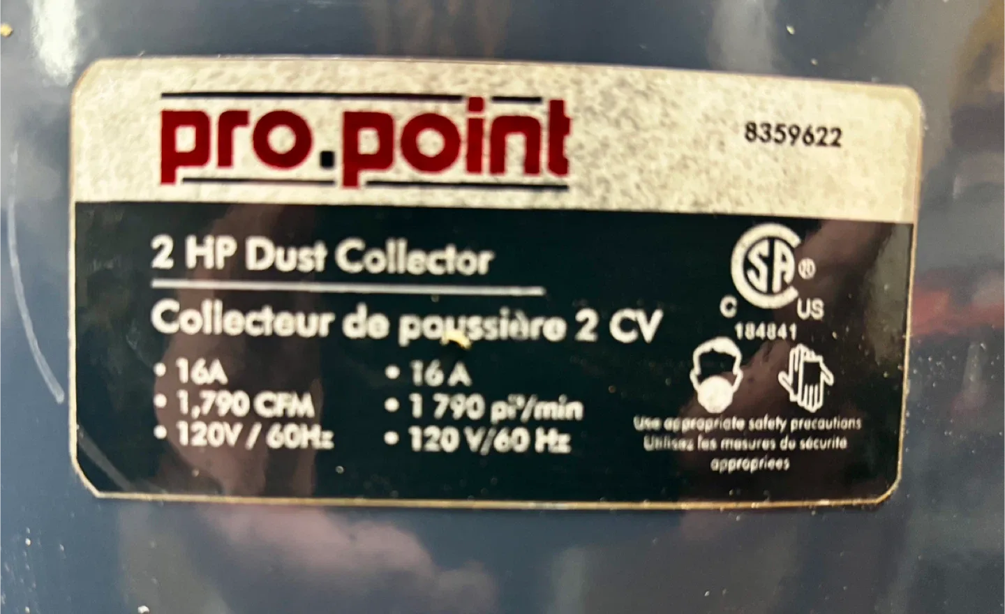 Pro.Point 2 HP Dust Collector image indicator(4)
