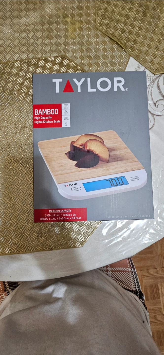 New Taylor Bamboo High Capacity Digital Kitchen Scale - photo 3