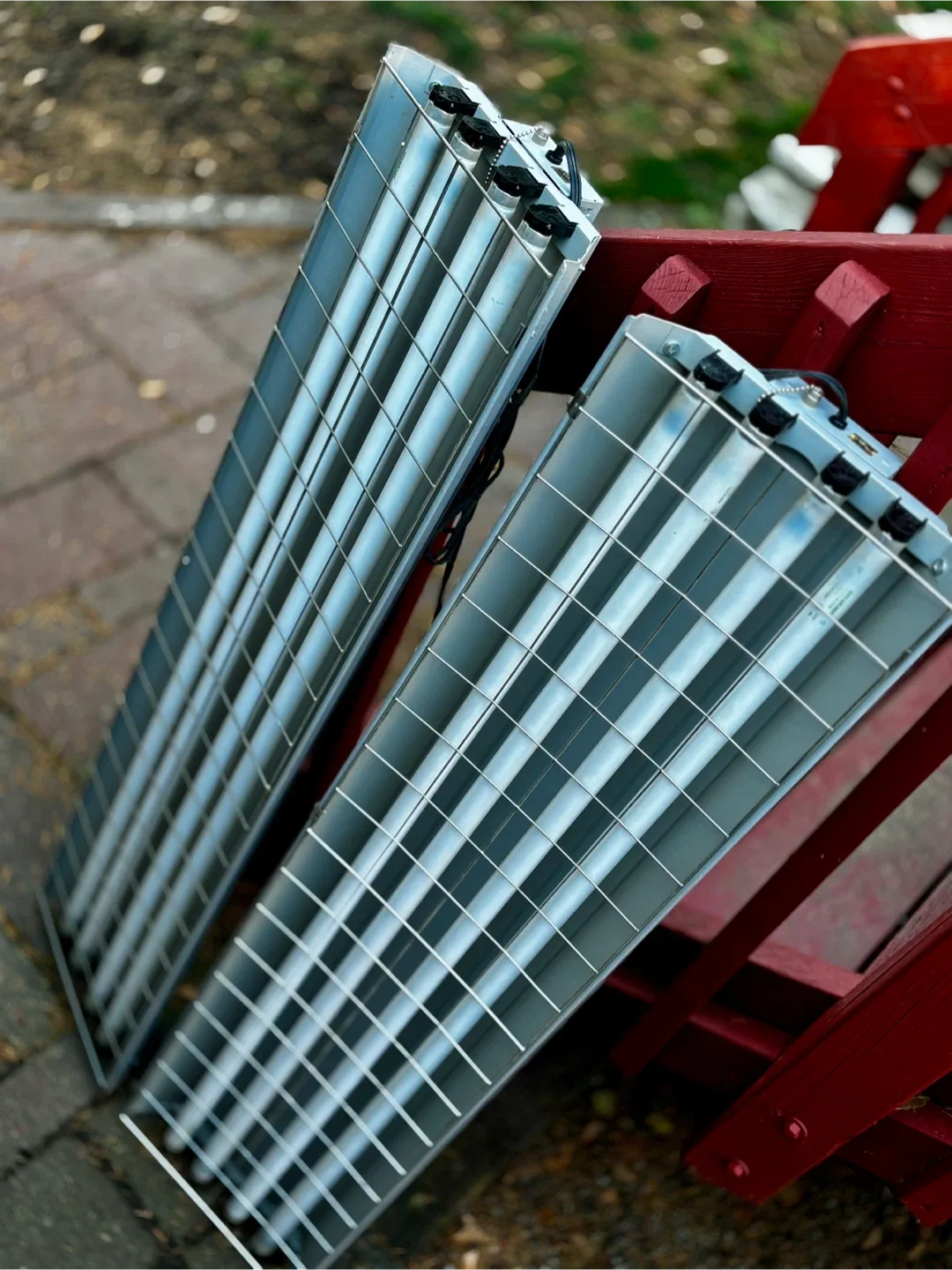 Fluorescent Shop Lights - Set of 2