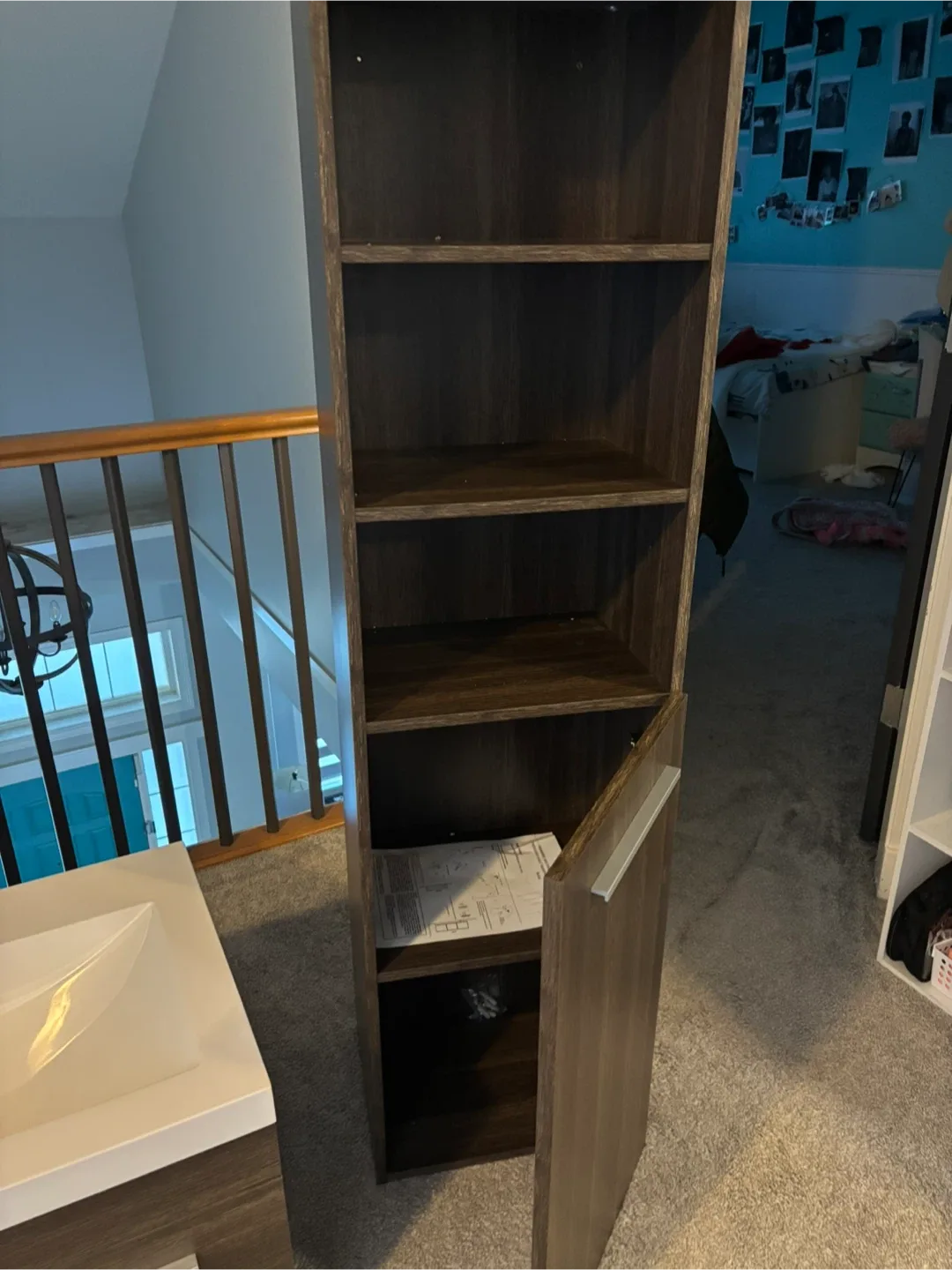 Bathroom Floating Vanity with Mirror & Storage Tower image indicator(3)