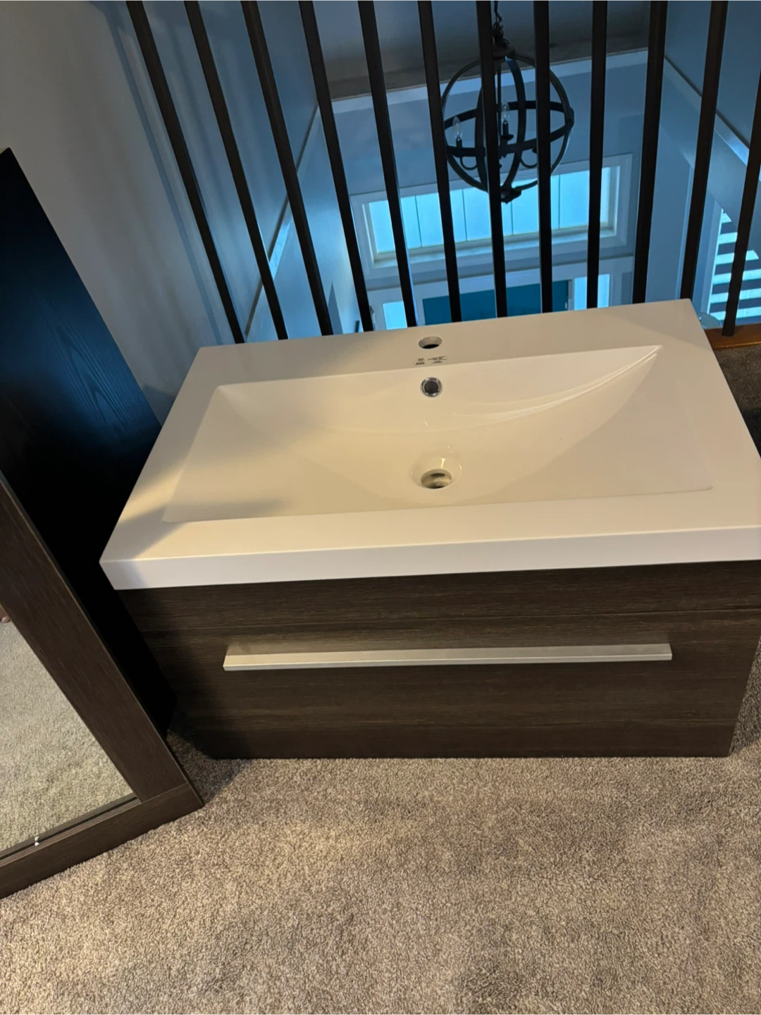 Bathroom Floating Vanity with Mirror & Storage Tower - photo 2