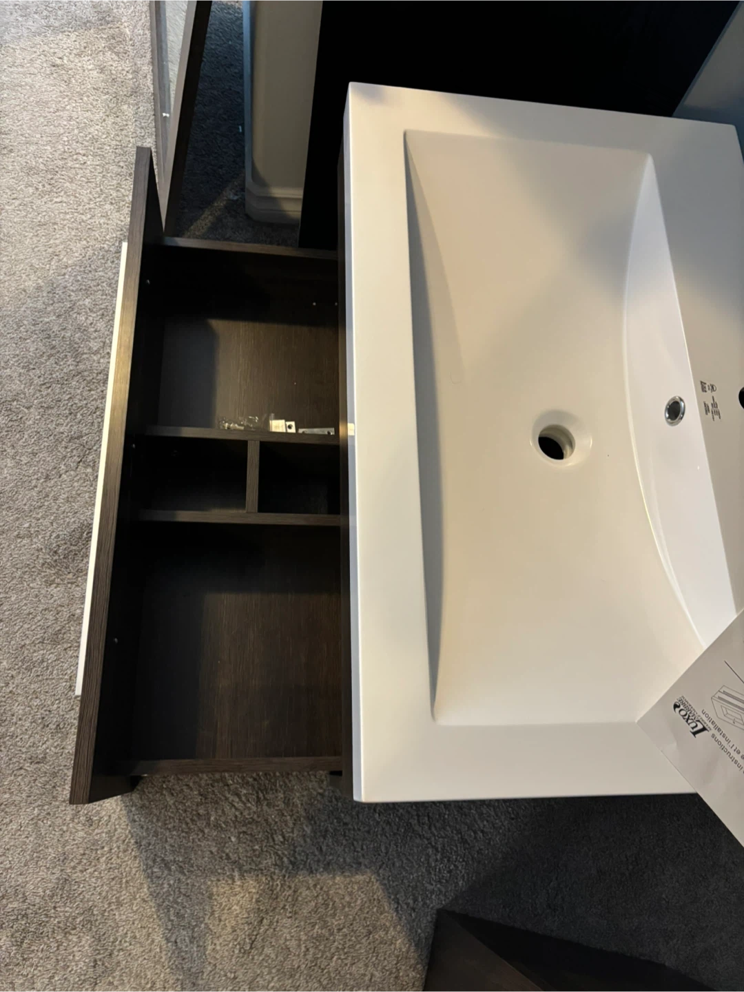 Bathroom Floating Vanity with Mirror & Storage Tower - photo 4