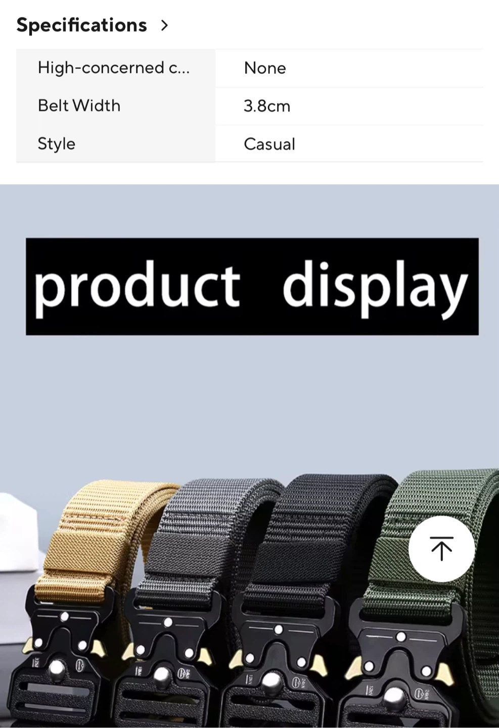Unisex Casual Belt - Polyester, 3.8cm Width - photo 2