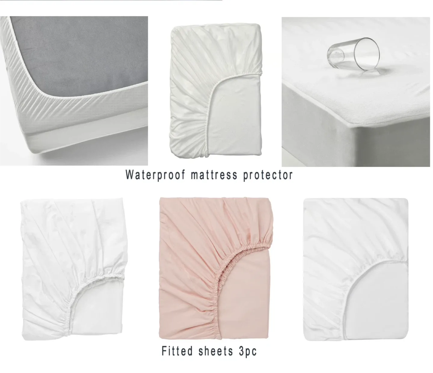 All; Mattress + Slatted bed base + sheets + waterproof protector image indicator(2)