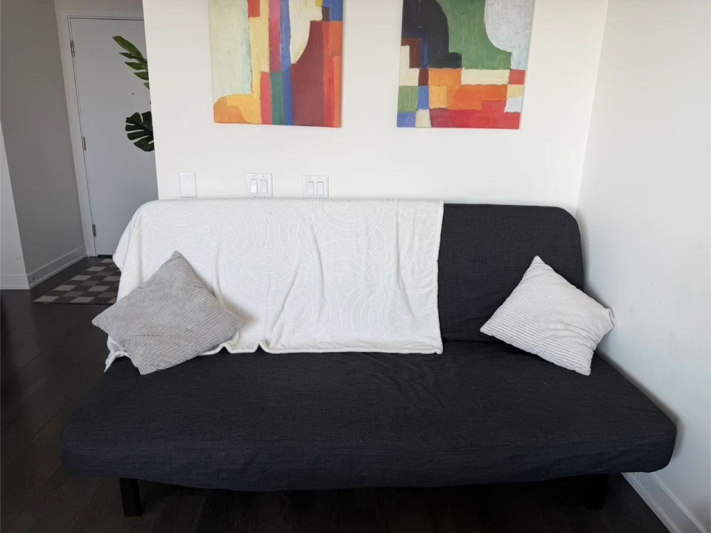 Grey IKEA NYHAMN Couch Futon Sofabed image indicator(3)