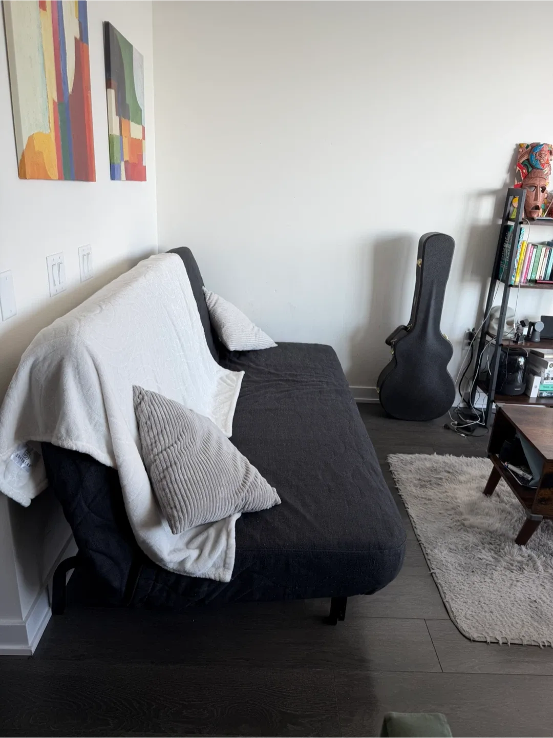 Grey IKEA NYHAMN Couch Futon Sofabed