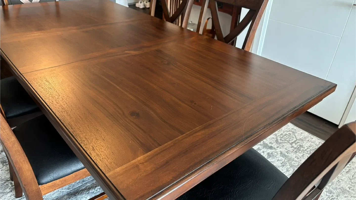 Dining Table with 6 Chairs - Dark Wood image indicator(3)