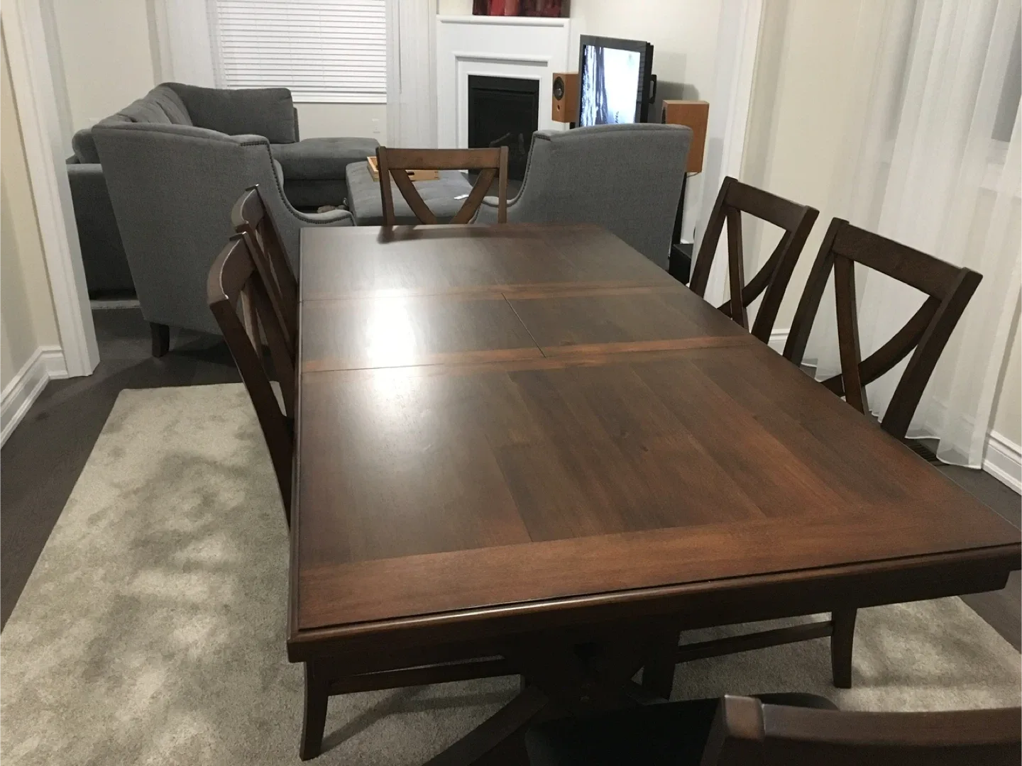 Dining Table with 6 Chairs - Dark Wood image indicator(4)