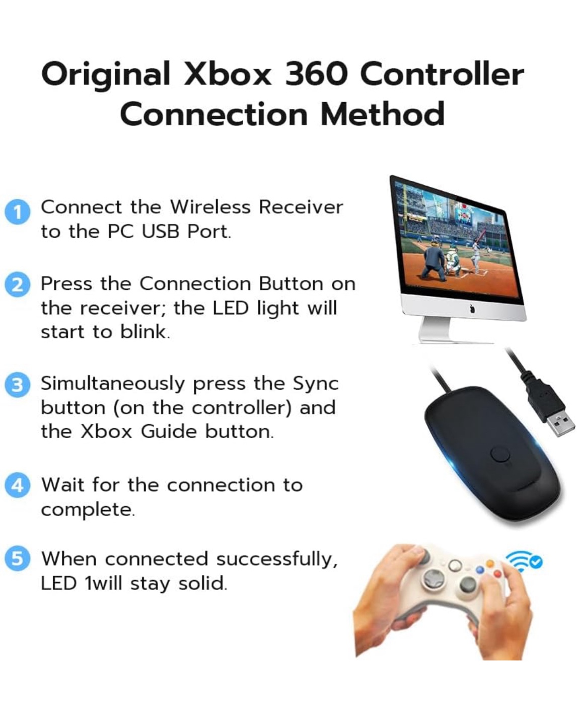 Xbox 360 Wireless Gaming Receiver for PC - photo 3