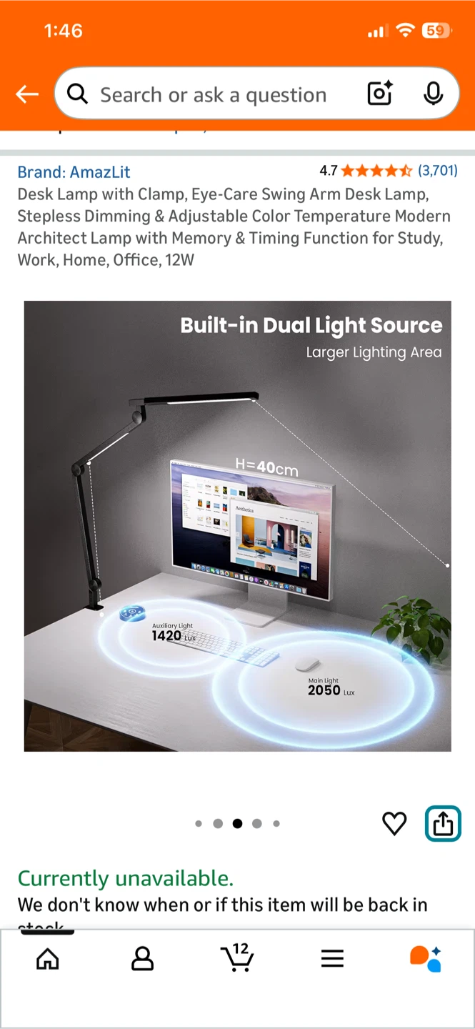 LED Desk Lamp with Clamp - photo 5
