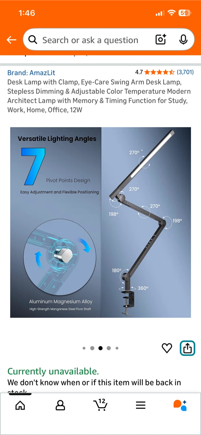 LED Desk Lamp with Clamp - photo 4