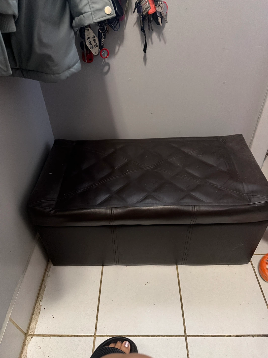Storage Ottoman Bench - Dark Brown