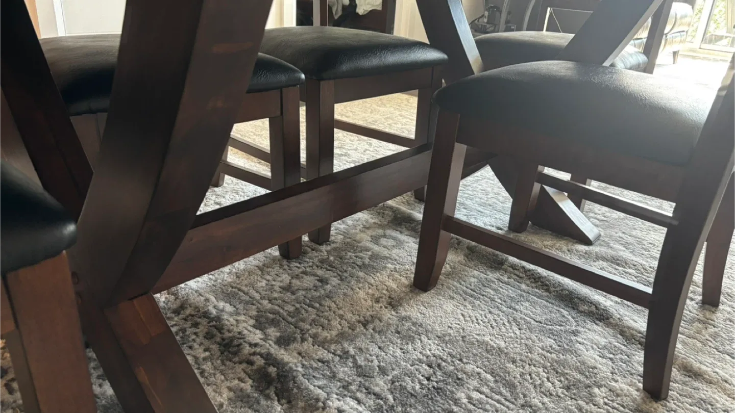 Dining Table with 6 Chairs - Dark Wood image indicator(7)