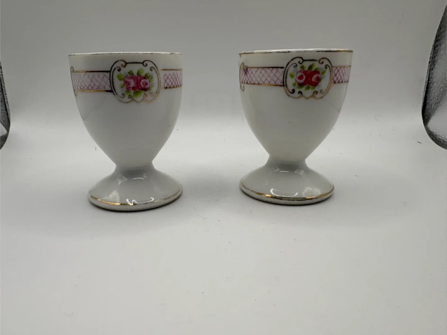Vintage Hand Painted Nippon Egg Cups (Set of 2)