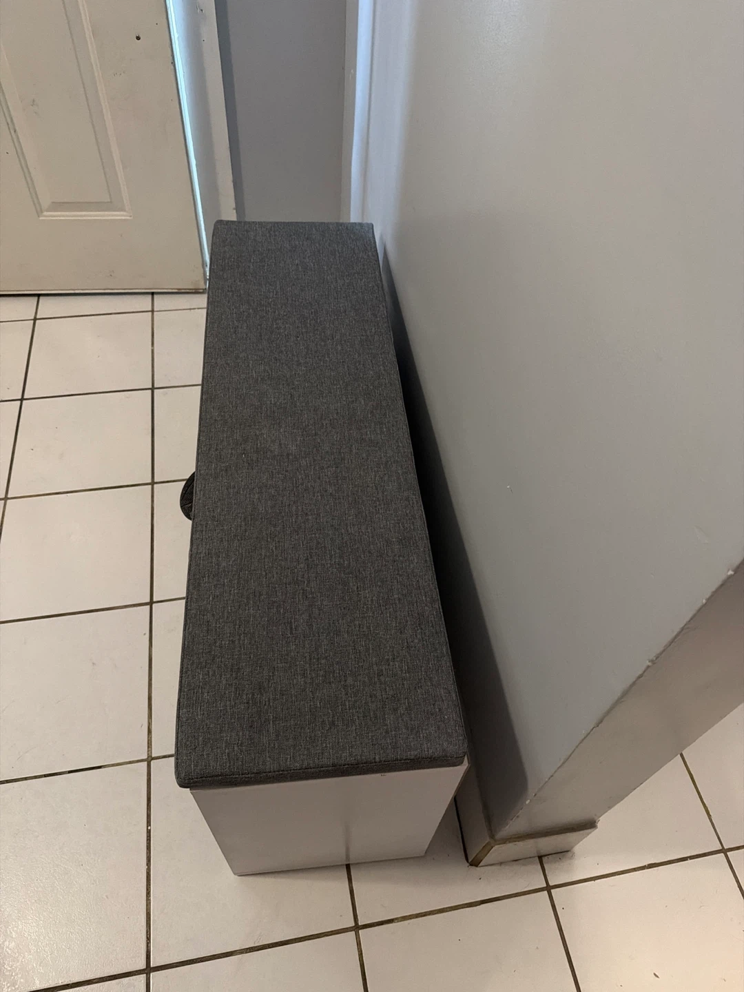 Shoe Rack Bench with Gray Cushion - photo 3