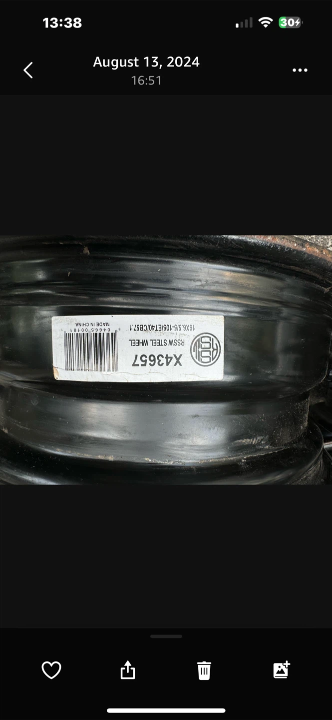 RSSW Steel Wheels 16X6.5 5-105 ET40 CB57.1 - photo 2