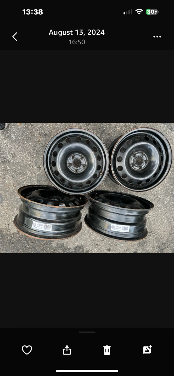 RSSW Steel Wheels 16X6.5 5-105 ET40 CB57.1