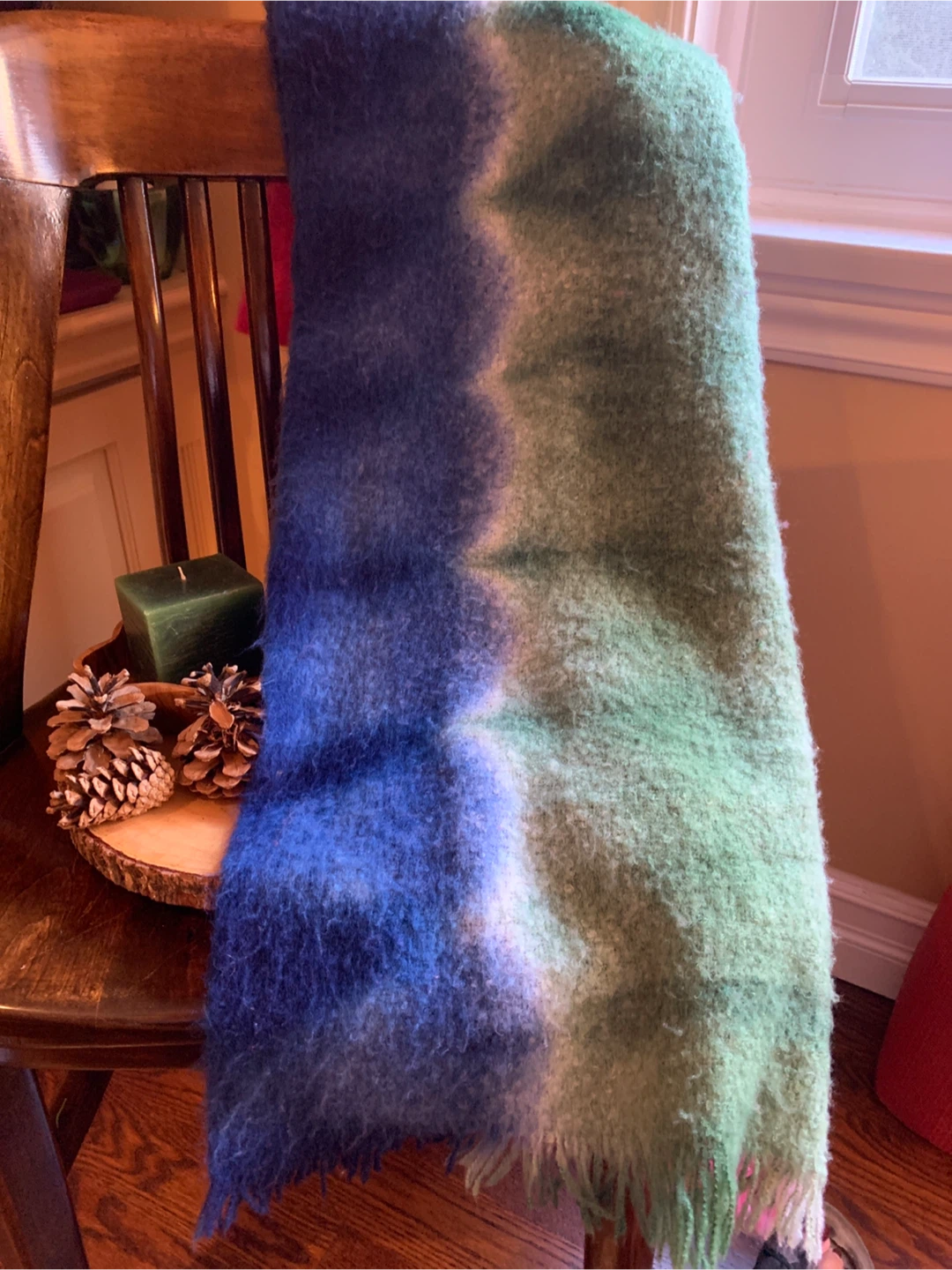 Cozy Pink, Green & Blue Winter Scarf - photo 4