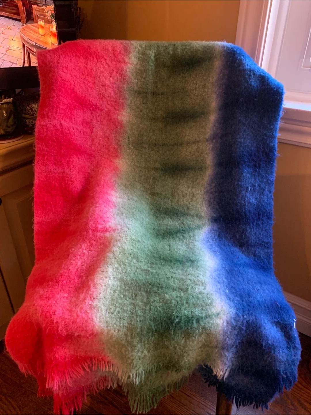 Cozy Pink, Green & Blue Winter Scarf image indicator(6)