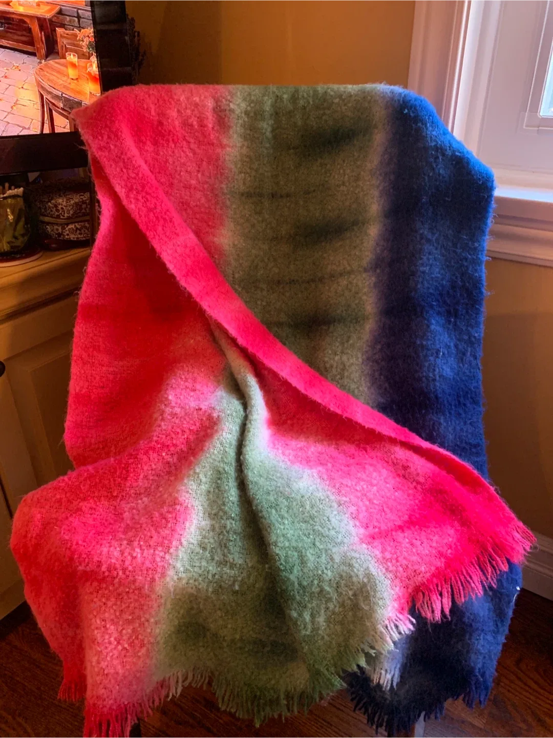 Cozy Pink, Green & Blue Winter Scarf image indicator(7)