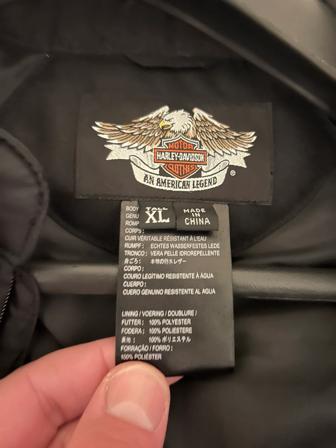 HARLEY DAVIDSON FXRG Leather JACKET - BLACK - XL - photo 3