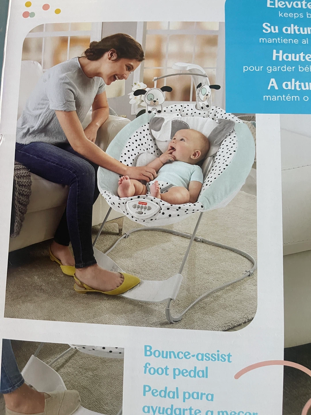 Fisher-Price Dots & Spots See & Soothe Deluxe Bouncer - photo 3