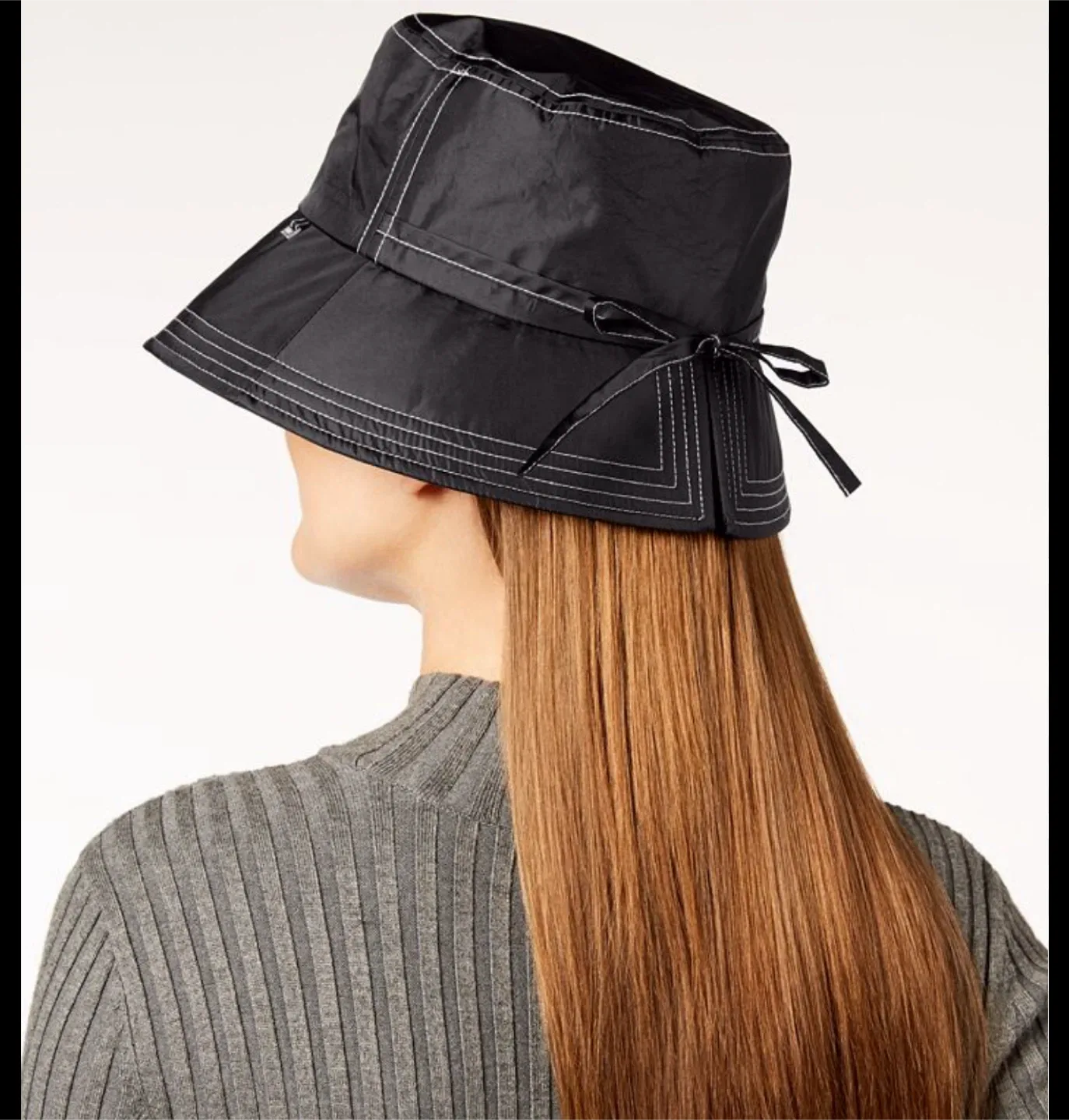 Totes Black Rain Bucket Hat
