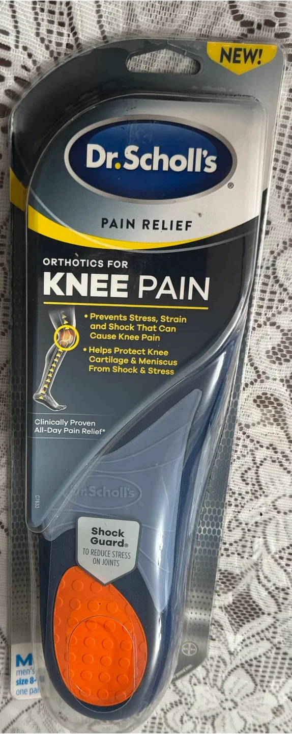 New Dr. Scholl's Knee Pain Relief Orthotics, Men's Size 8-12