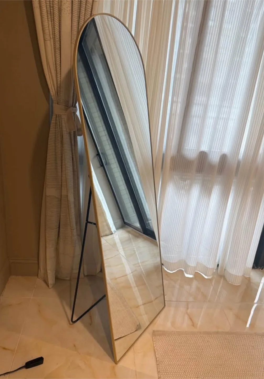 gold metal frame arch mirror 59x16 image indicator(2)