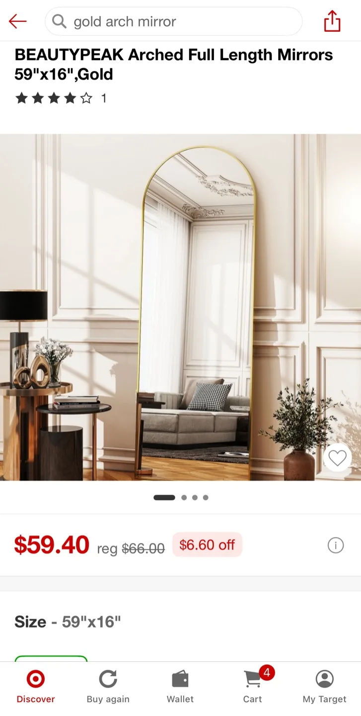 gold metal frame arch mirror 59x16 image indicator(4)