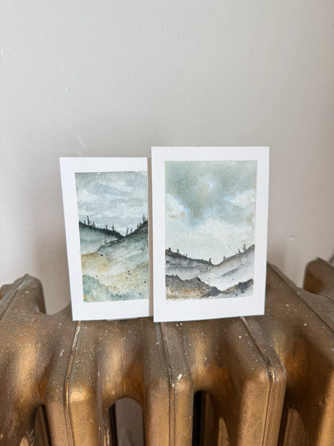 Tiny original watercolour paintings - photo 3