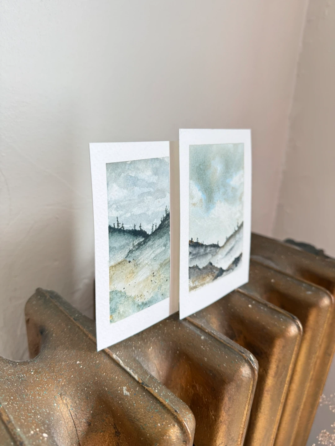 Tiny original watercolour paintings - photo 2
