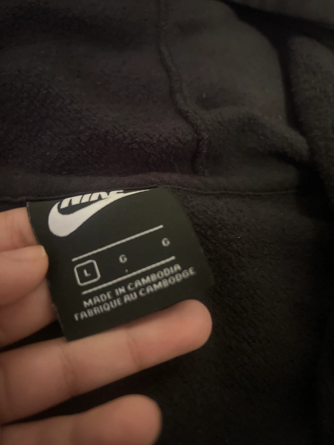 Nike Black Zip-Up Hoodie - Size L (Kids) - photo 3