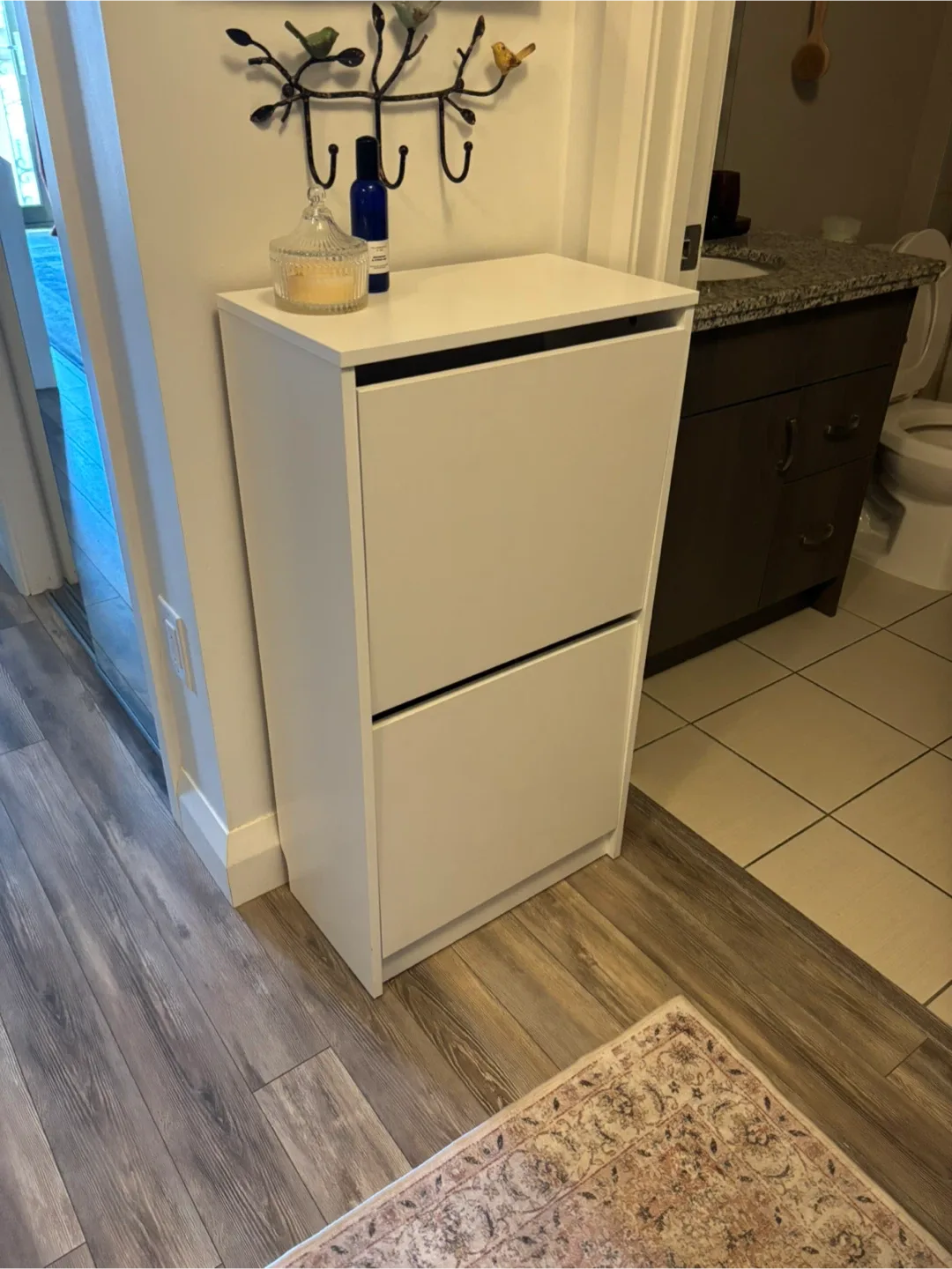 IKEA White Shoe Cabinet - Great Storage!