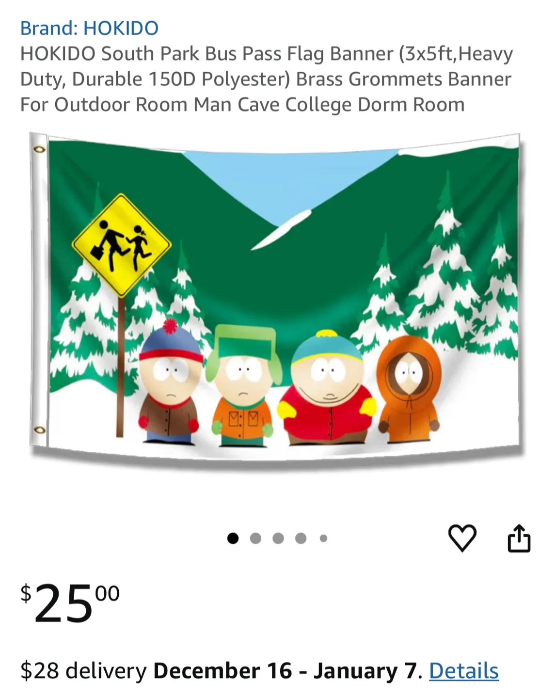 New HOKIDO South Park Flag Banner (3x5ft) image indicator(3)