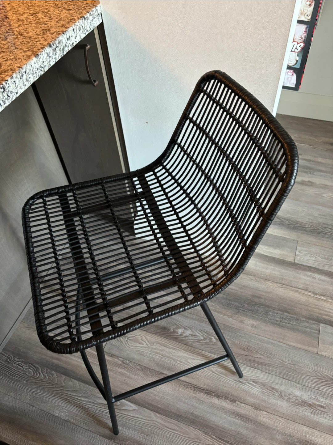 FREE- Black Wicker Counter Stools x2 - photo 2