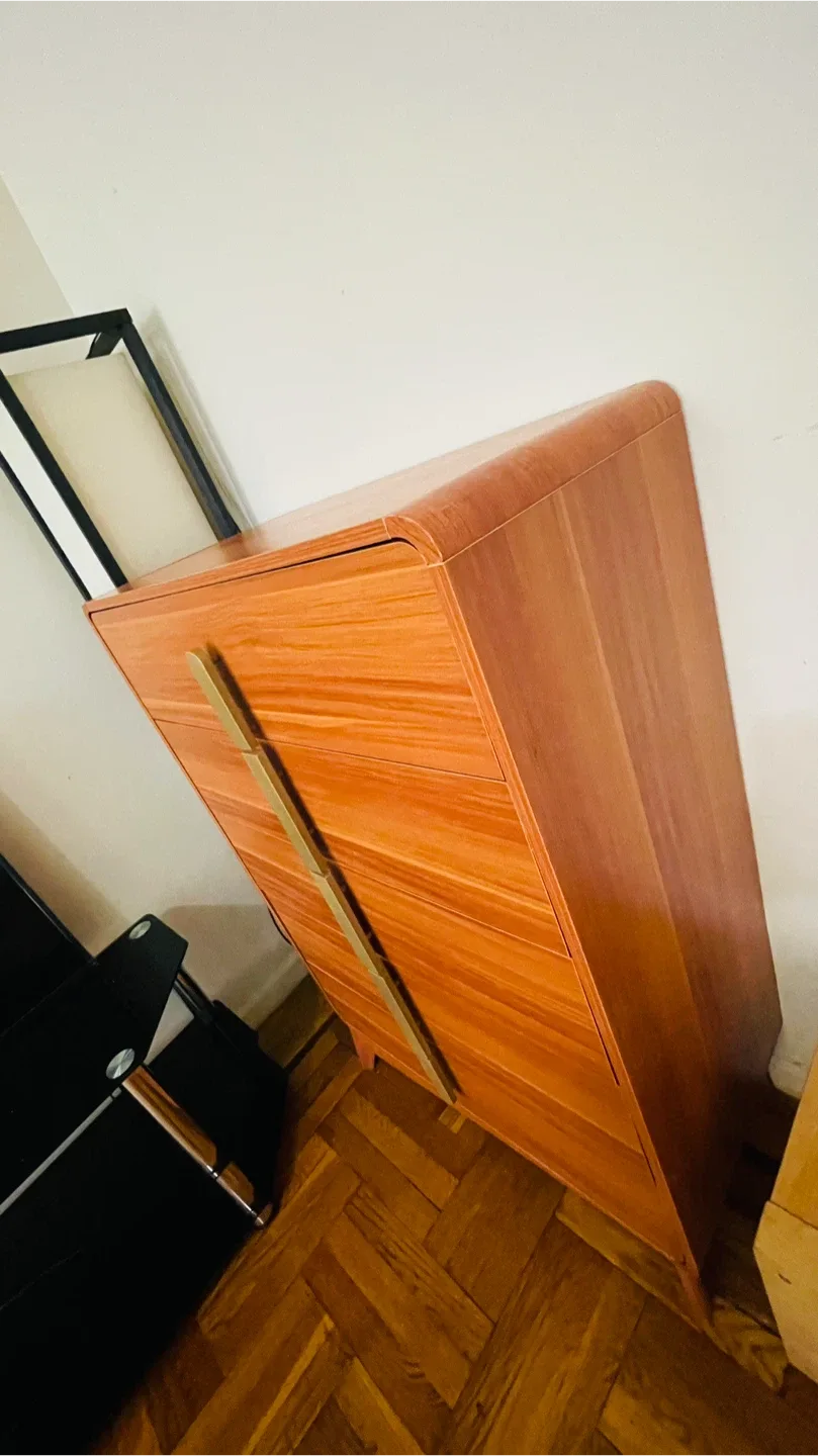 Wooden 4-Drawer Dresser As Is ( Moving  Out ) image indicator(3)