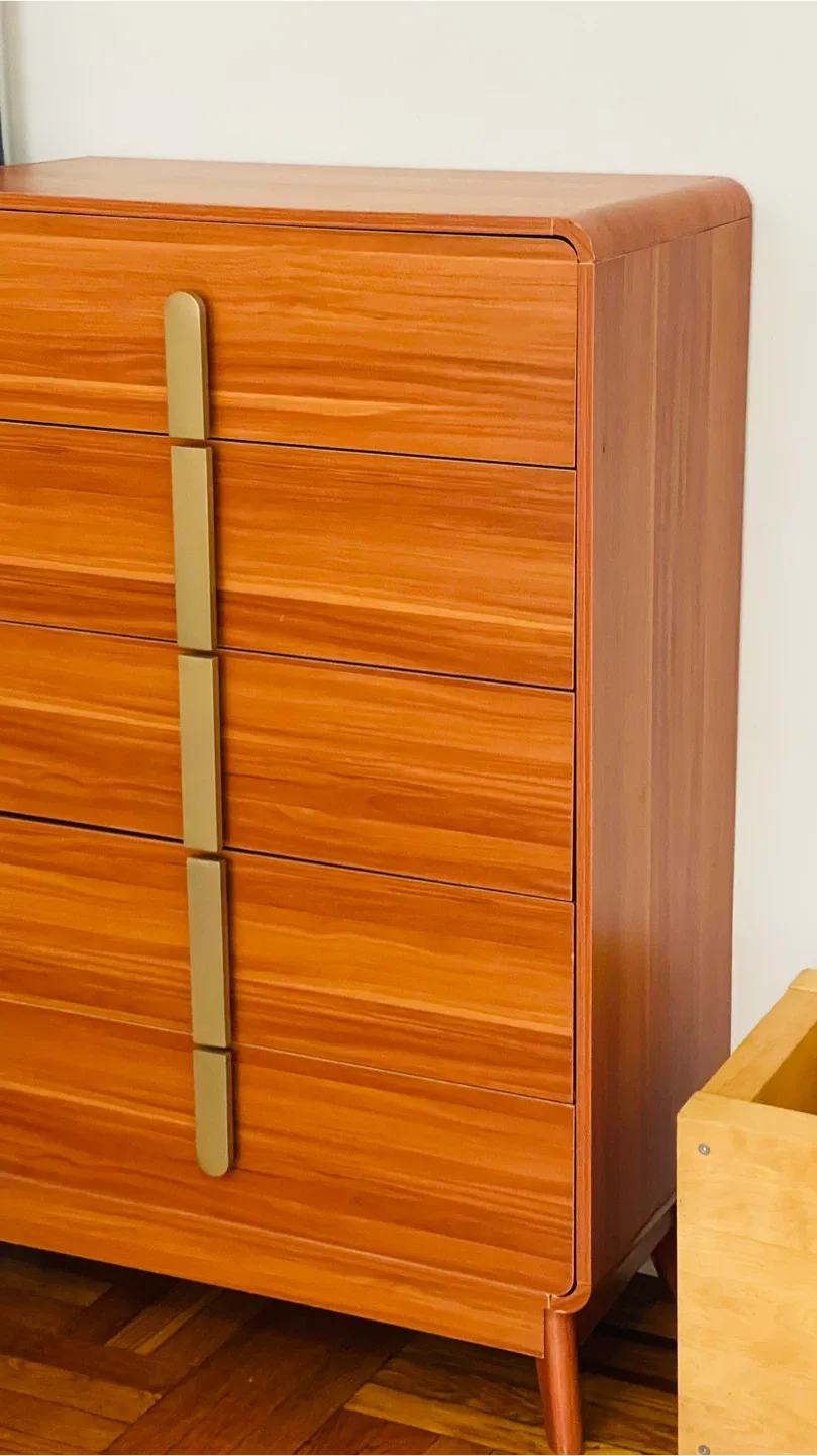 Wooden 4-Drawer Dresser As Is ( Moving  Out ) image indicator(2)
