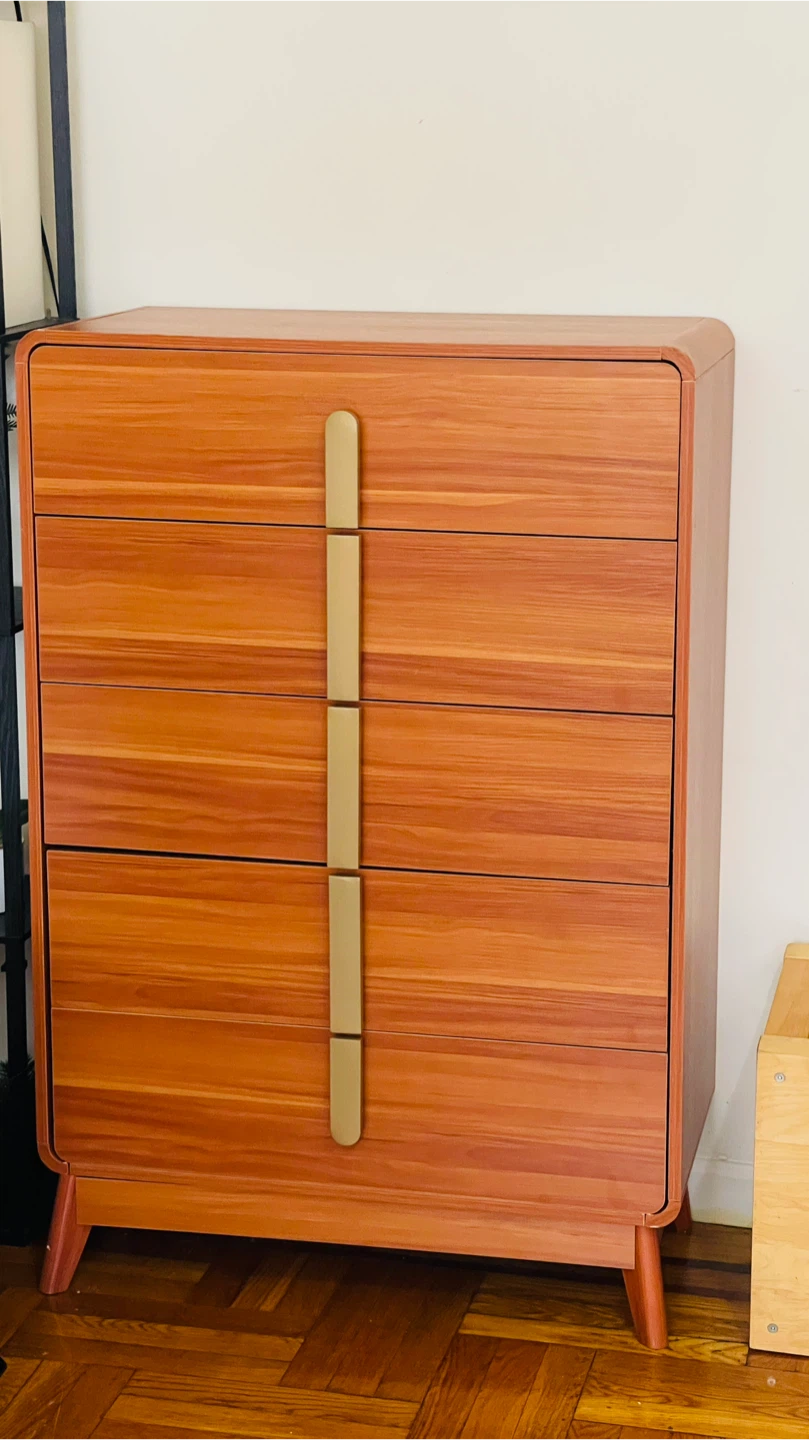 Wooden 4-Drawer Dresser As Is ( Moving  Out )
