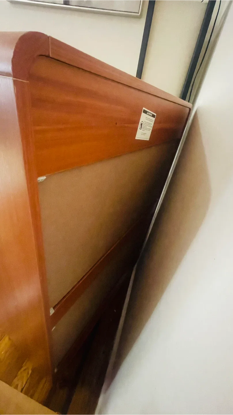 Wooden 4-Drawer Dresser As Is ( Moving  Out ) image indicator(8)