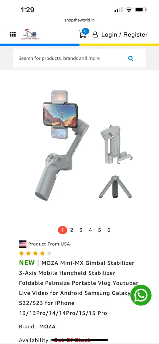 MOZA Mini-MX Gimbal Stabilizer
