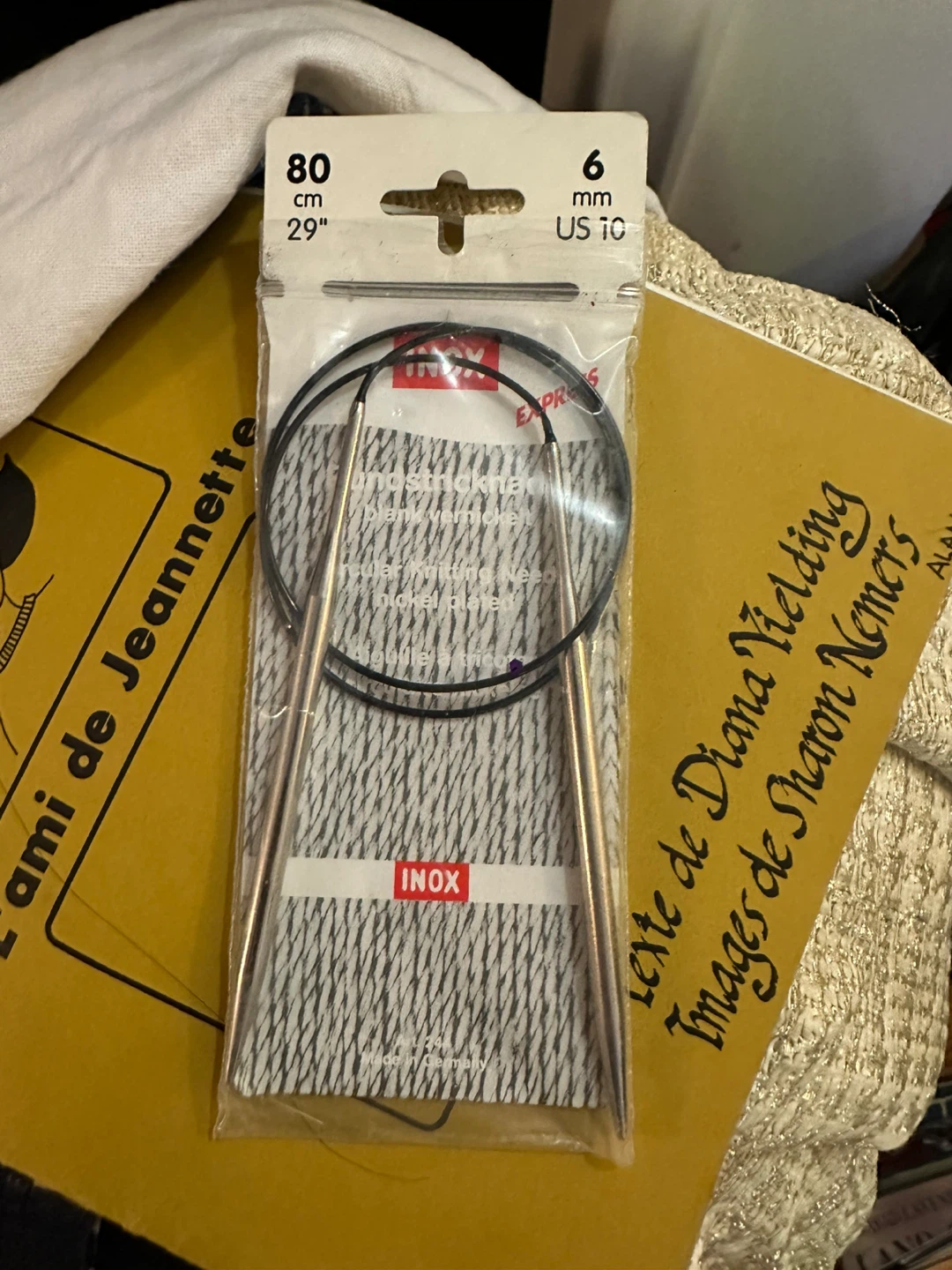 Inox Knitting Needles Size 10 (6mm/29") New