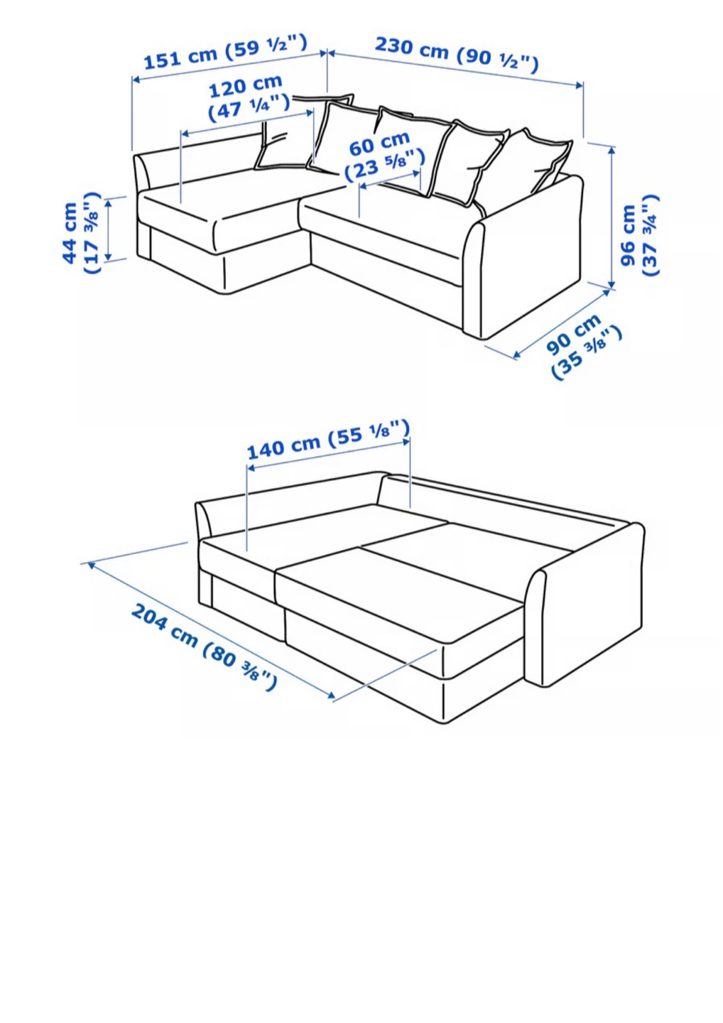 IKEA Holmsund Sectional Sofa - Brown - photo 2