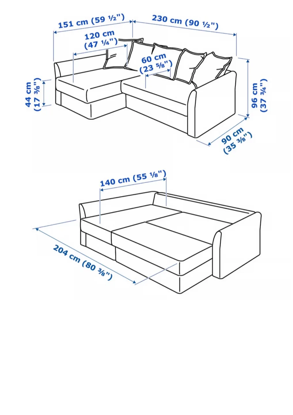 IKEA Holmsund Sectional Sofa - Brown image indicator(2)
