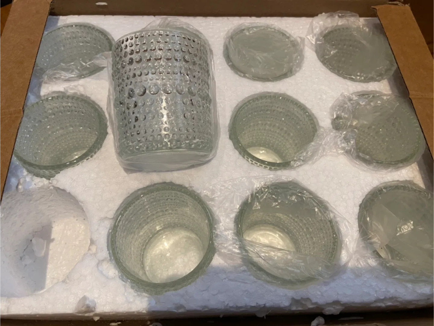 New 11 Pcs Clear Glass Tea Light / Votive Candle Holders image indicator(4)